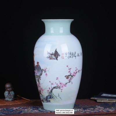 BÌNH SỨ VẼ GÀ GIA LẠC VÔ ƯU